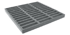One Inch Deep by One Inch by Four Inch Light Gray Rectangular Mesh Molded FRP Grating